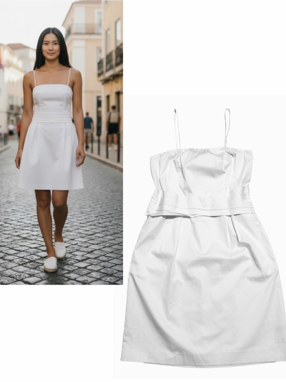 THE LIMITED NWT White Sleeveless Empire Waist Dress 12